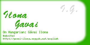 ilona gavai business card