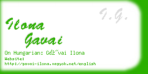 ilona gavai business card